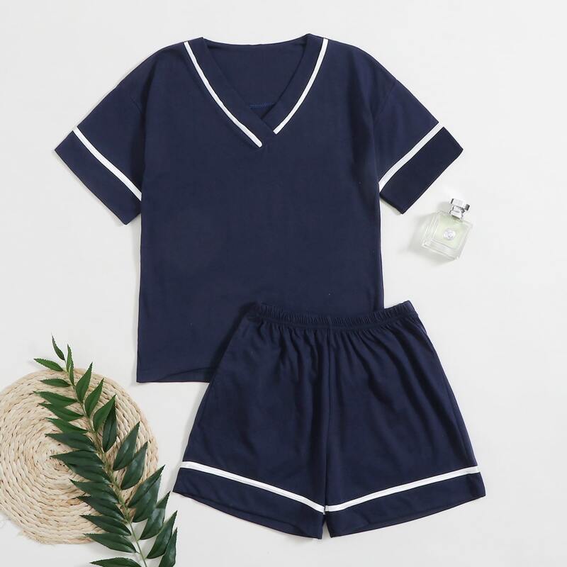 

Navy Pajama Set, Navy blue