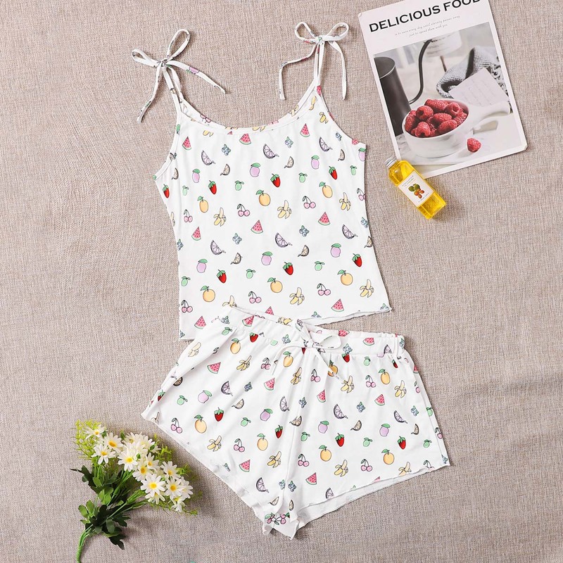 

Allover Fruit Cami Pajama Set, Multicolor