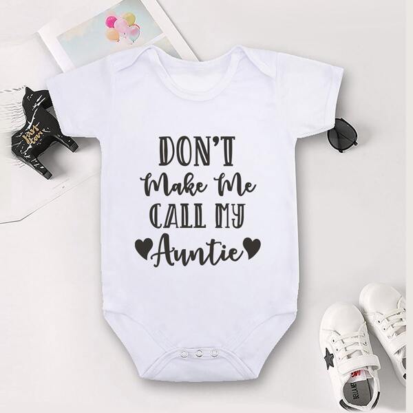 

Baby Girl Slogan Graphic Popper Bodysuit, White