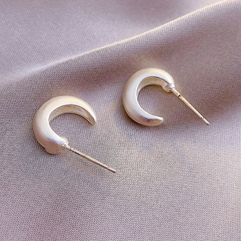 

Simple Cuff Hoop Earrings, Silver