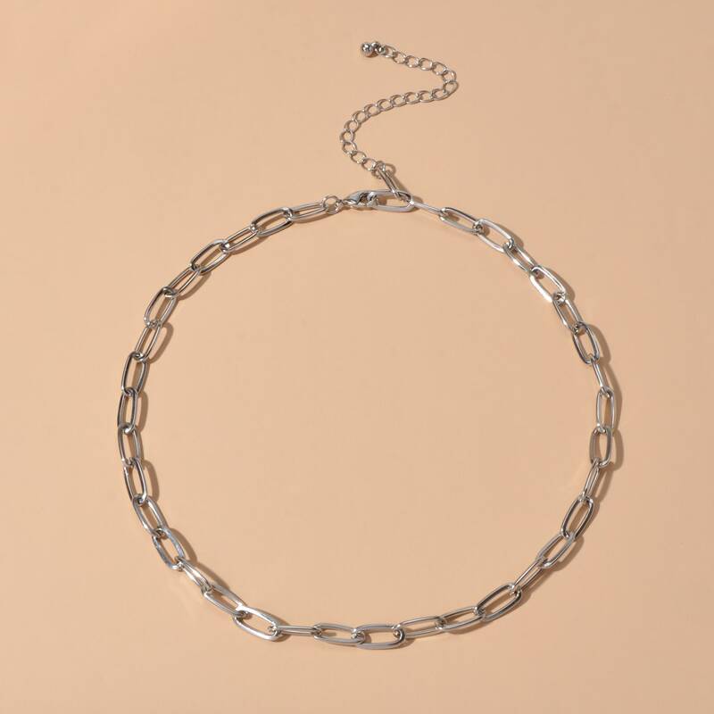 

Simple Chain Necklace, Silver