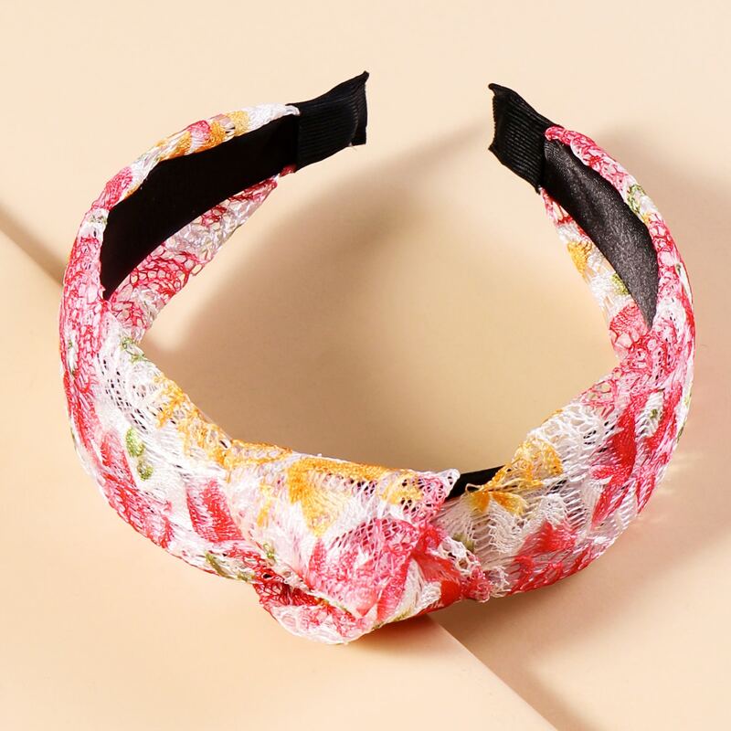 

Knot Decor Lace Hair Hoop, Multicolor
