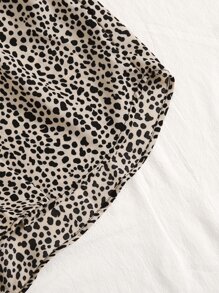 Plus Dalmatian Wide Leg Shorts - Multicolor - View 4