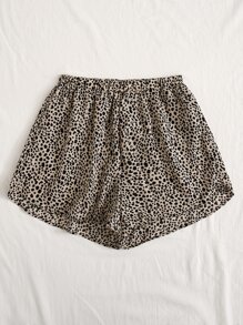 Plus Dalmatian Wide Leg Shorts - Multicolor - View 5