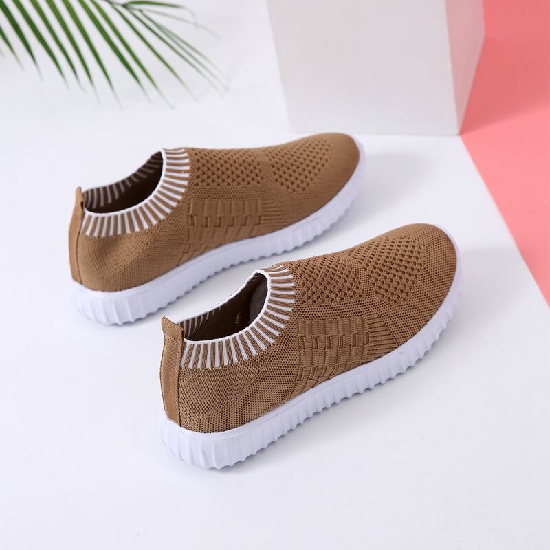 

Slip On Knit Sneakers, Brown