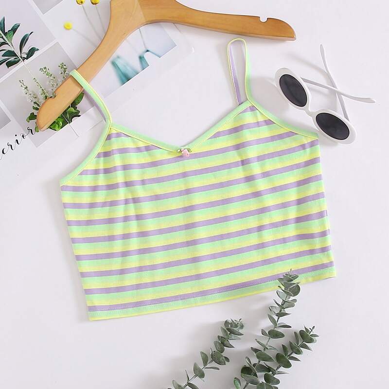 

Striped Crop Cami, Multicolor