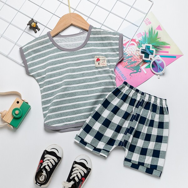 

Toddler Boys Stripe Top & Gingham Shorts, Multicolor
