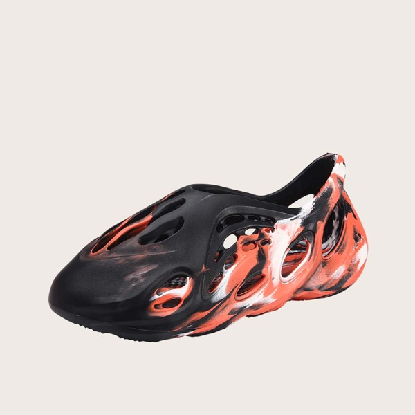 

Boys Colorblock Hollow Out Sandals, Black