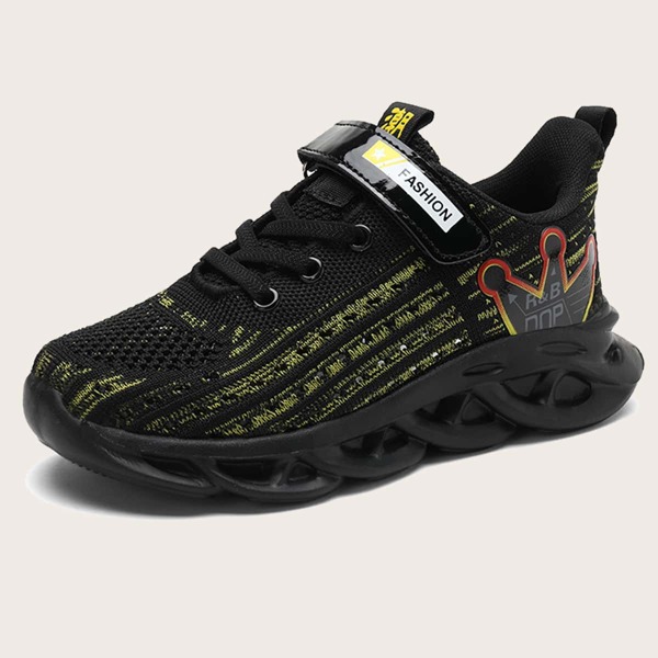 

Boys Lace-up Front Chunky Sneakers, Black