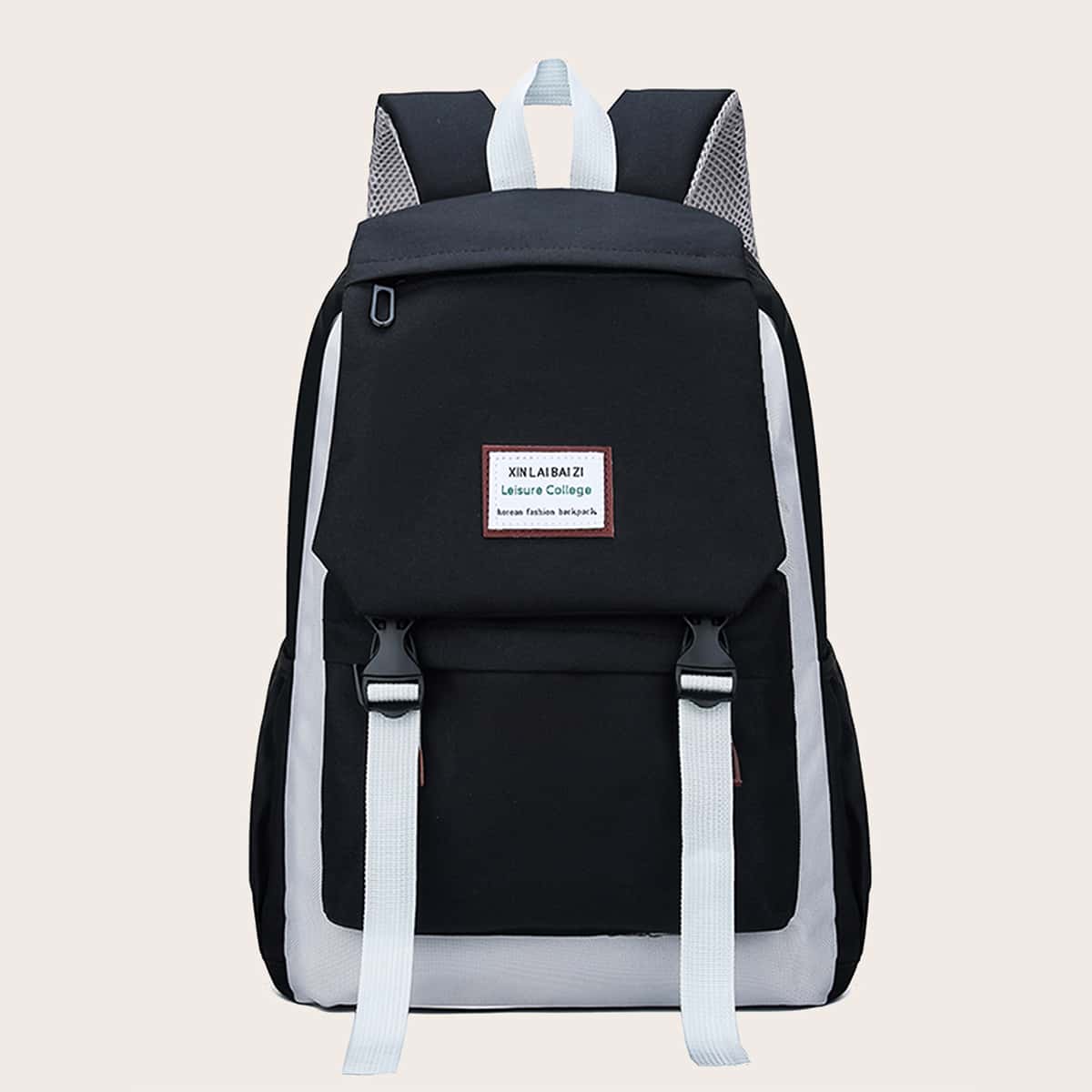 

Large Capacity Pocket Front Backpack, Black