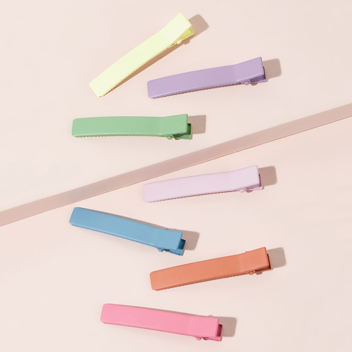 

7pcs Macaron Hair Clip, Multicolor