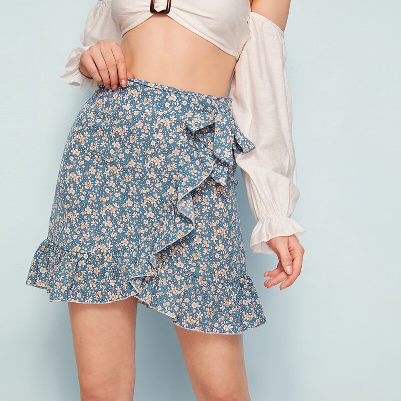 

Ditsy Floral Wrap Skirt, Multicolor