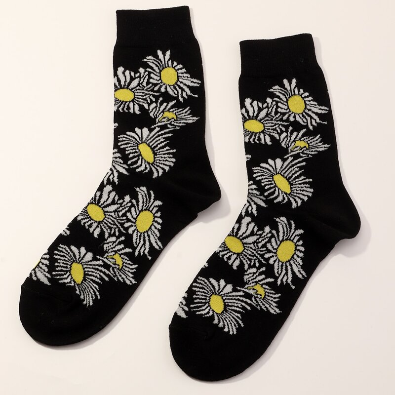 

Guys Flower Pattern Socks, Multicolor
