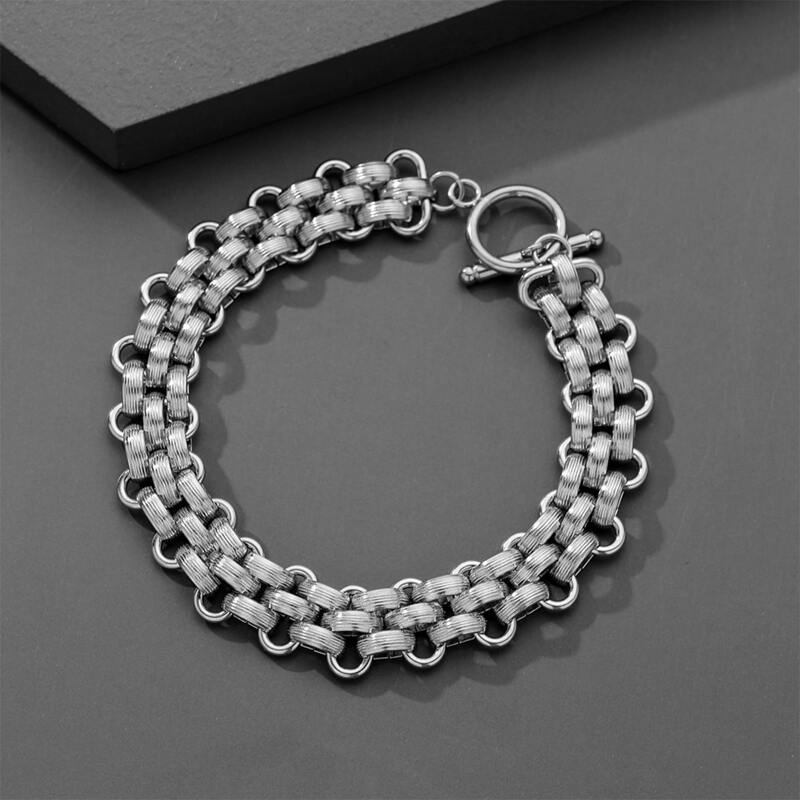 

Guys Stainless Steel Bracelet, Silver