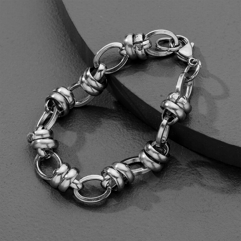 

Guys Stainless Steel Bracelet, Silver