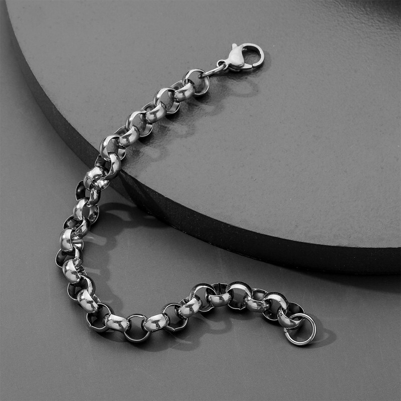 

Guys Stainless Steel Bracelet, Silver