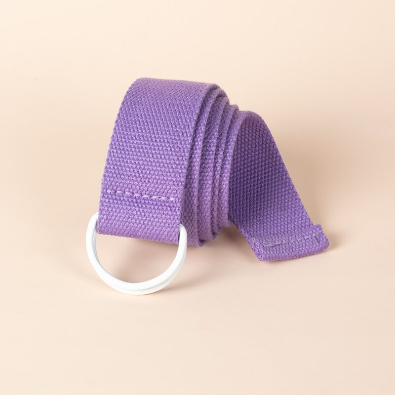 

Metal Buckle Woven Belt, Purple