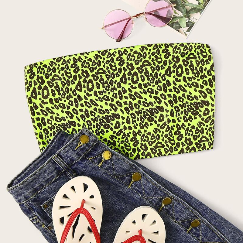 

All Over Print Crop Tube Top, Multicolor