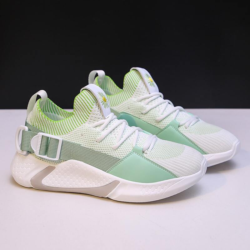 

Lace-up Buckle Sneakers, Green