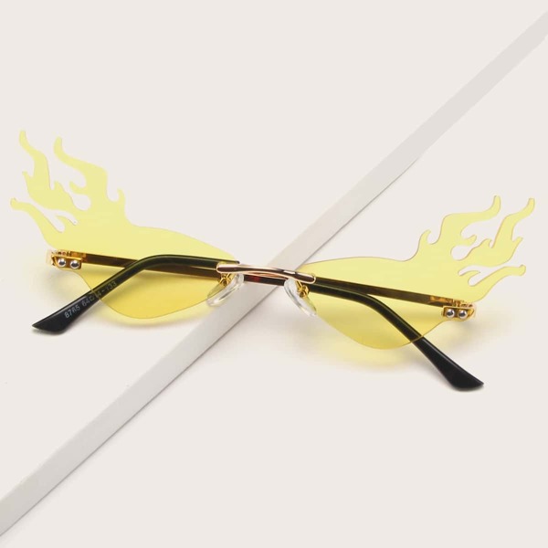 

Солнечные очки без оправы, Жёлтые