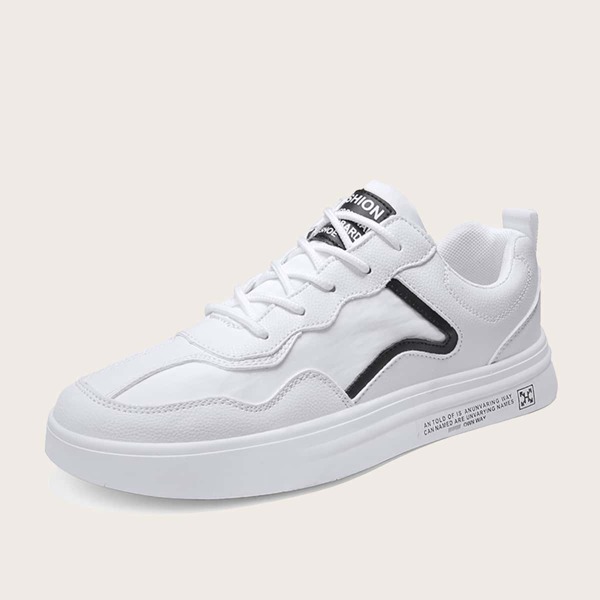

Men Lace-up Front Skate Shoes, White