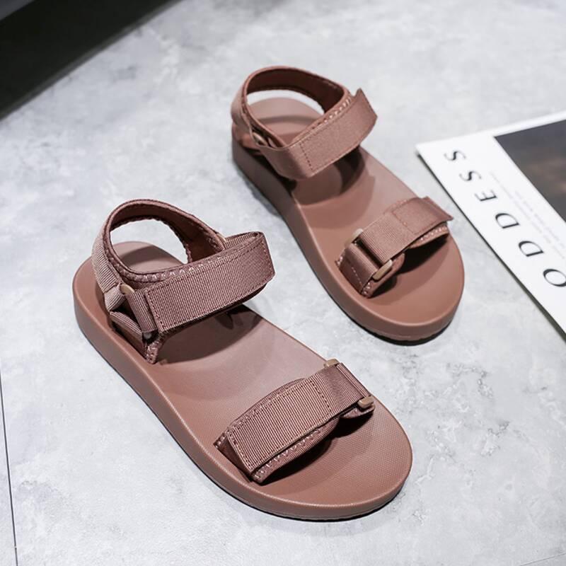 

Velcro Strap Sandals, Redwood