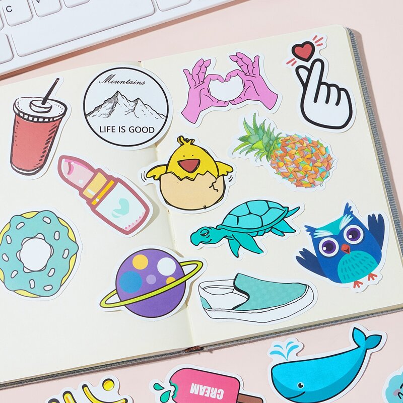 

50pcs Cartoon Pattern Sticker, Multicolor
