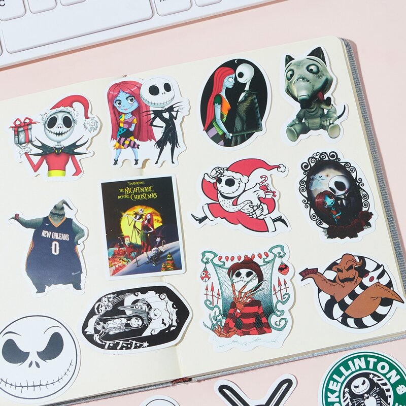 

50pcs Cartoon Skeleton Sticker, Multicolor