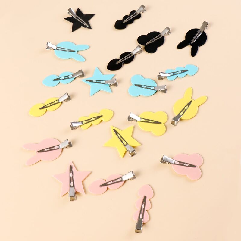 

20pcs Star Shaped Hair Clip, Multicolor