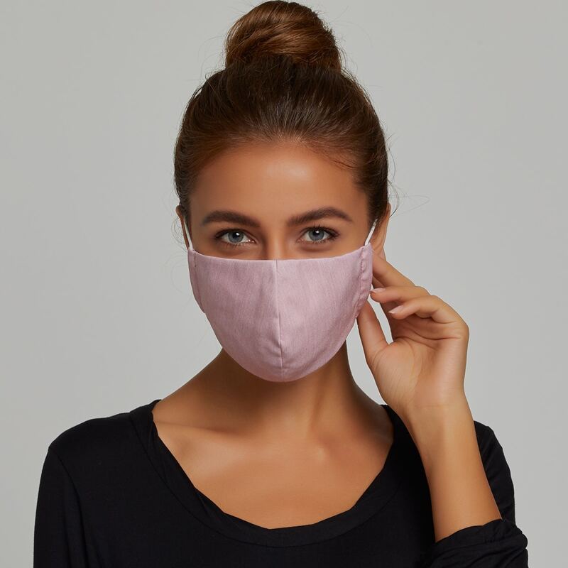 

4pcs Striped Face Masks, Multicolor