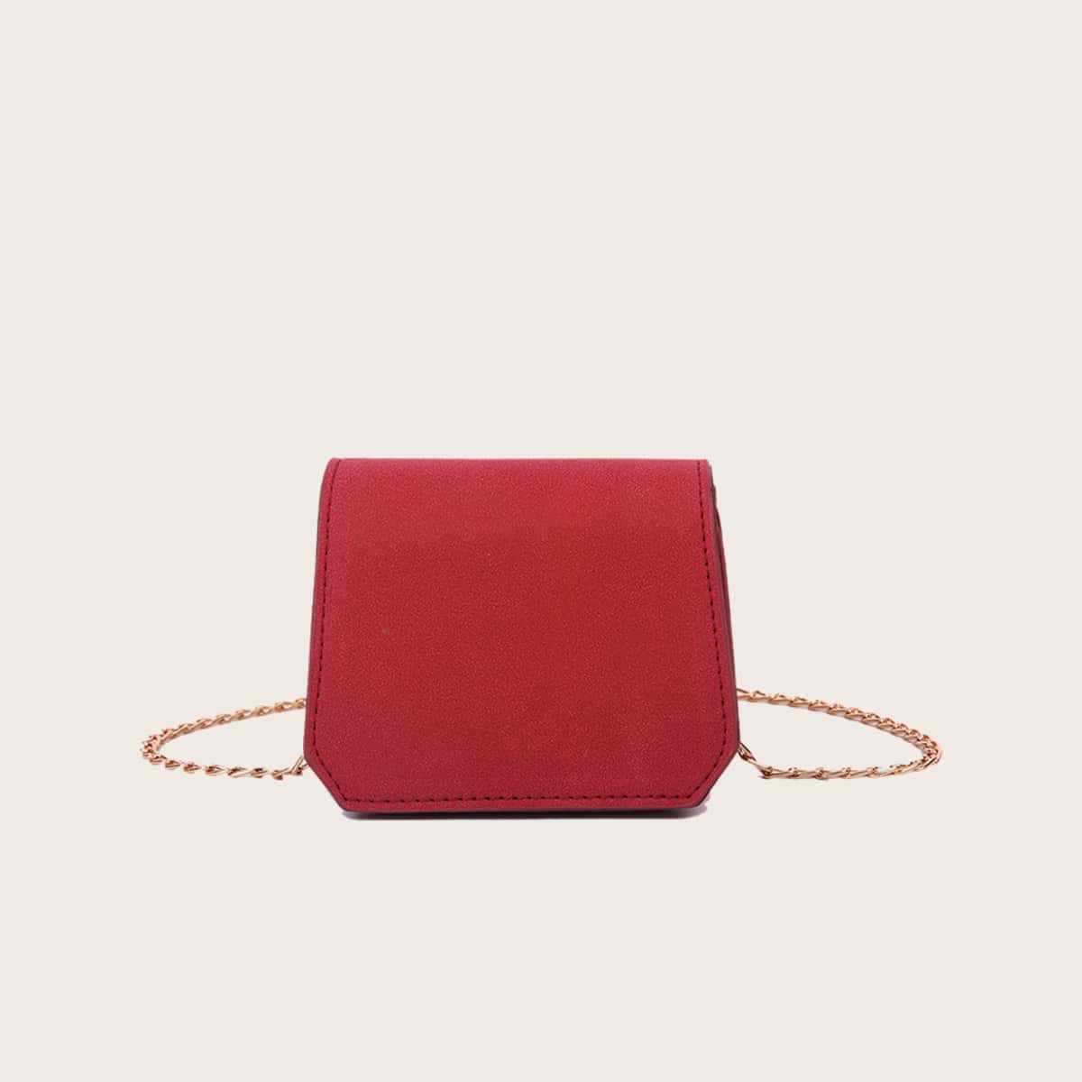 

Flap Chain Crossbody Bag, Red