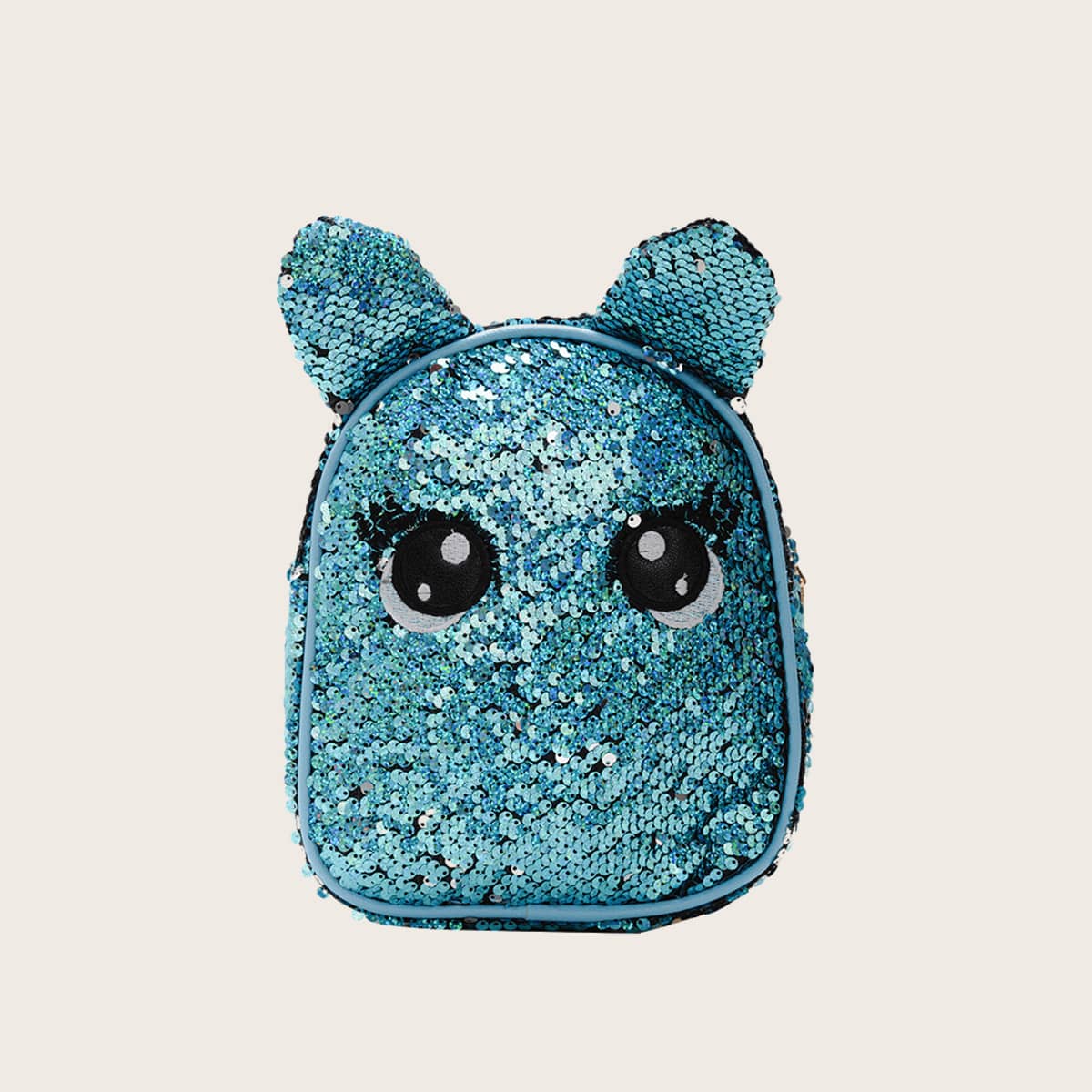 Cartoon Sequin Backpack, Blue