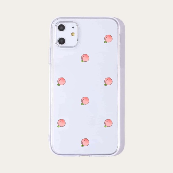 

Чехол для iPhone с персиковым принтом 1шт