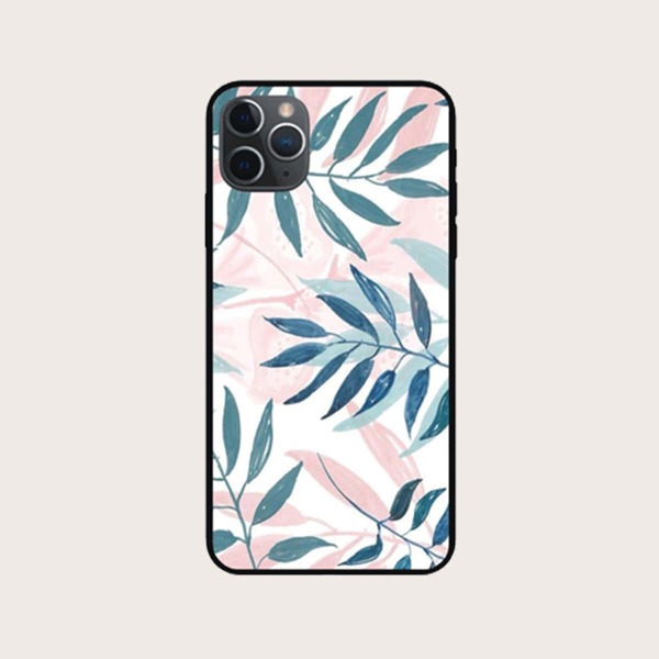 

Чехол для iPhone с лиственным принтом 1шт, Многоцветный