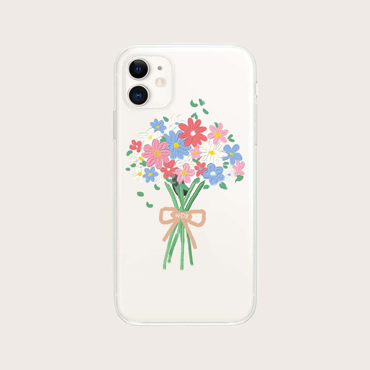 

1pc Flower Print iPhone Case