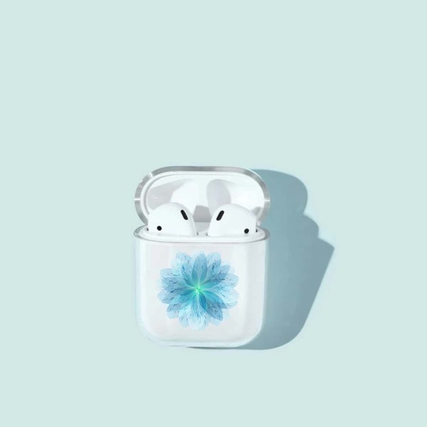 

1pc Flower Print Clear AirPods Case