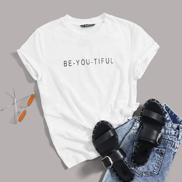 

Slogan Graphic Tee, White