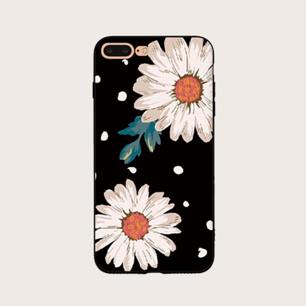 

1pc Daisy Print iPhone Case, Multicolor