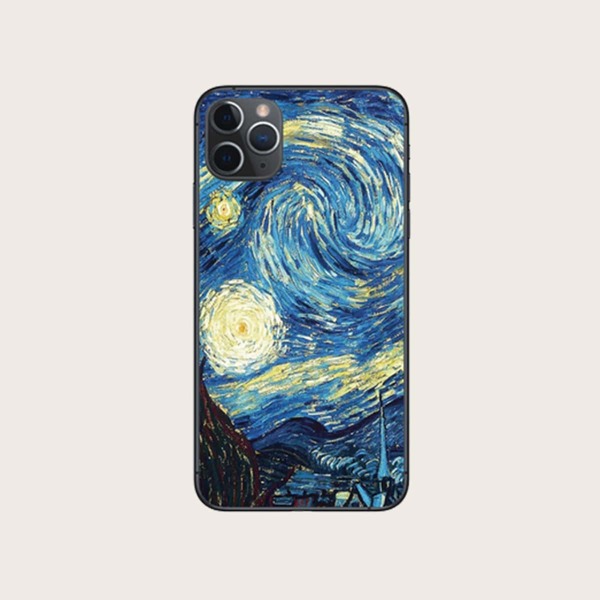 

Чехол для iPhone с принтом звездного неба 1шт, Чёрный
