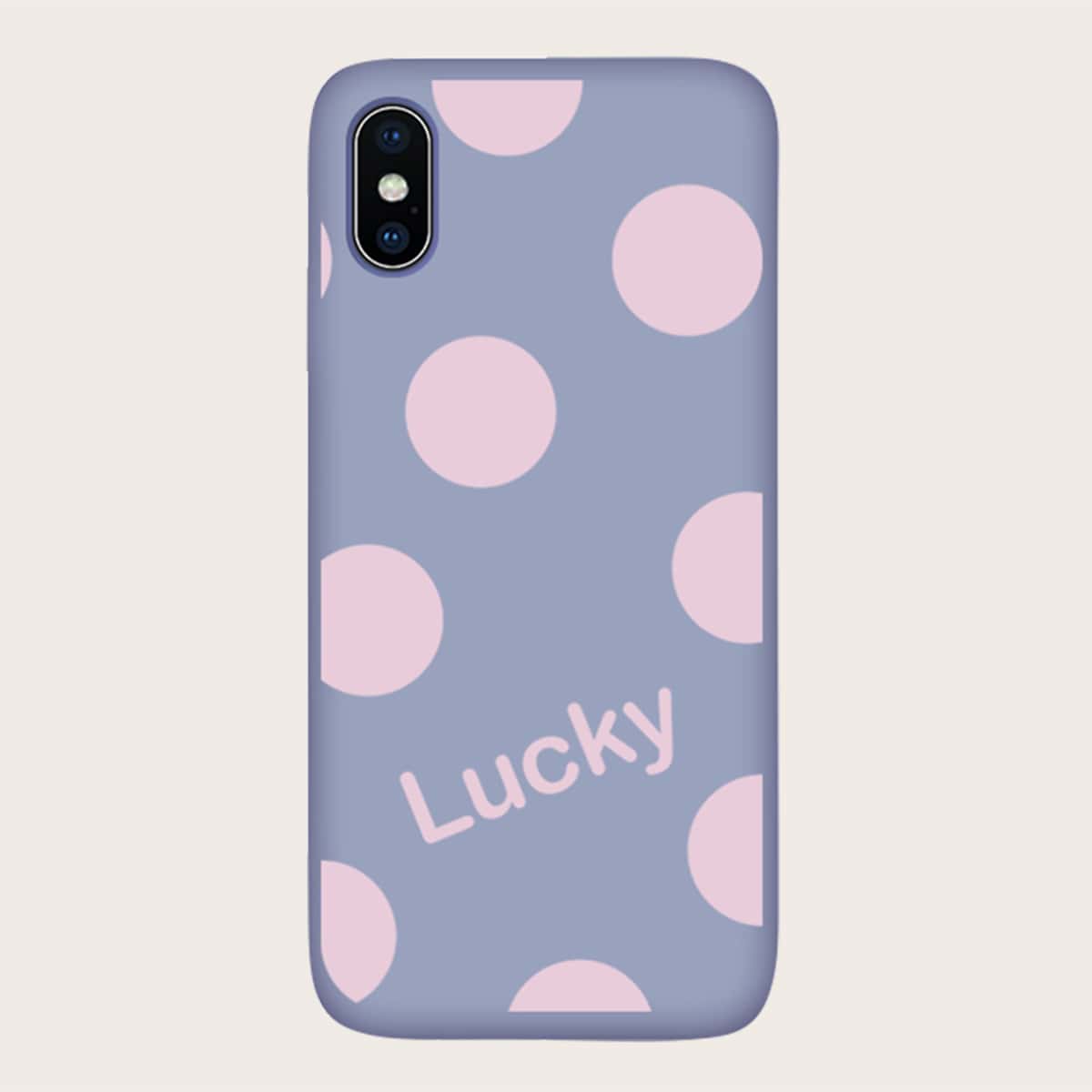 

1pc Polka Dot Print iPhone Case, Multicolor