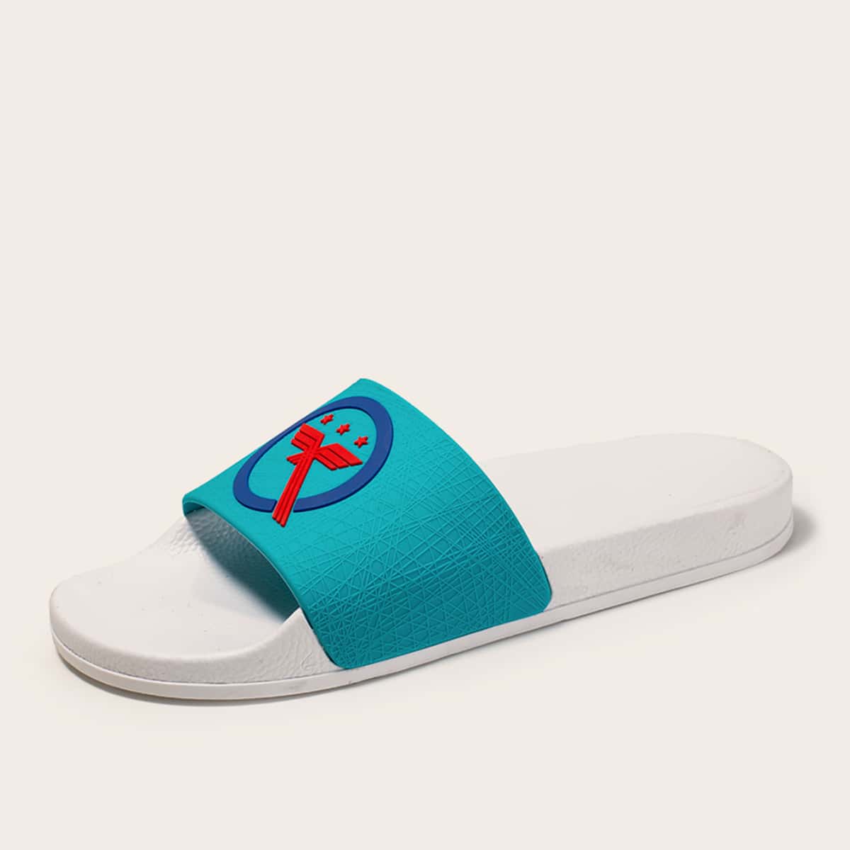 

Guys Open Toe Sliders, Blue