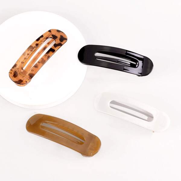 

4pcs Leopard Print Hair Clip, Multicolor