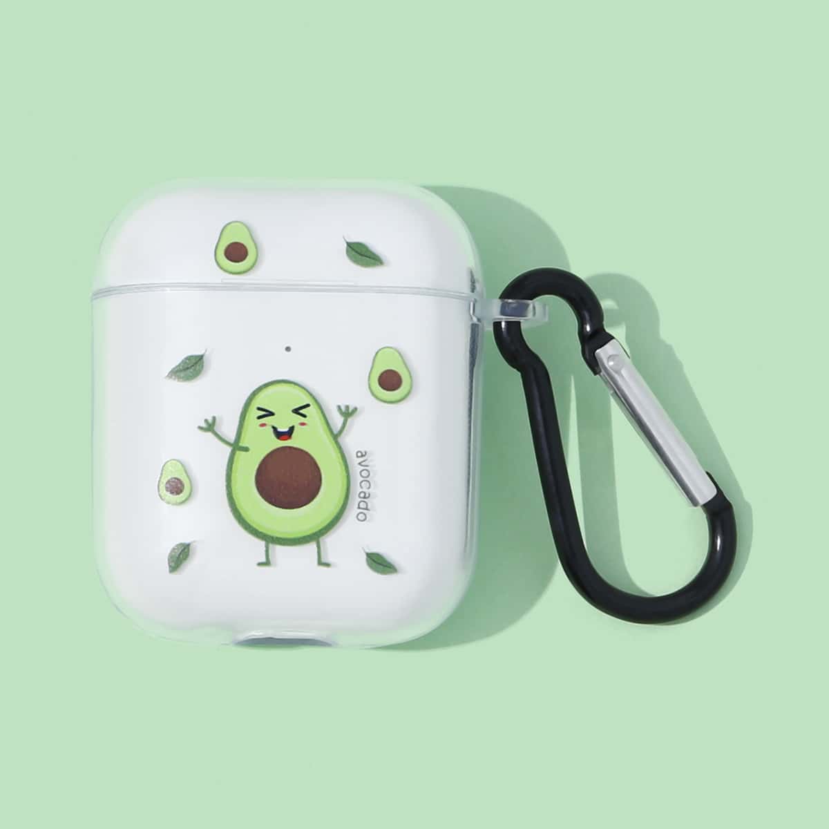 

1pc Cartoon Graphic AirPods Case, White