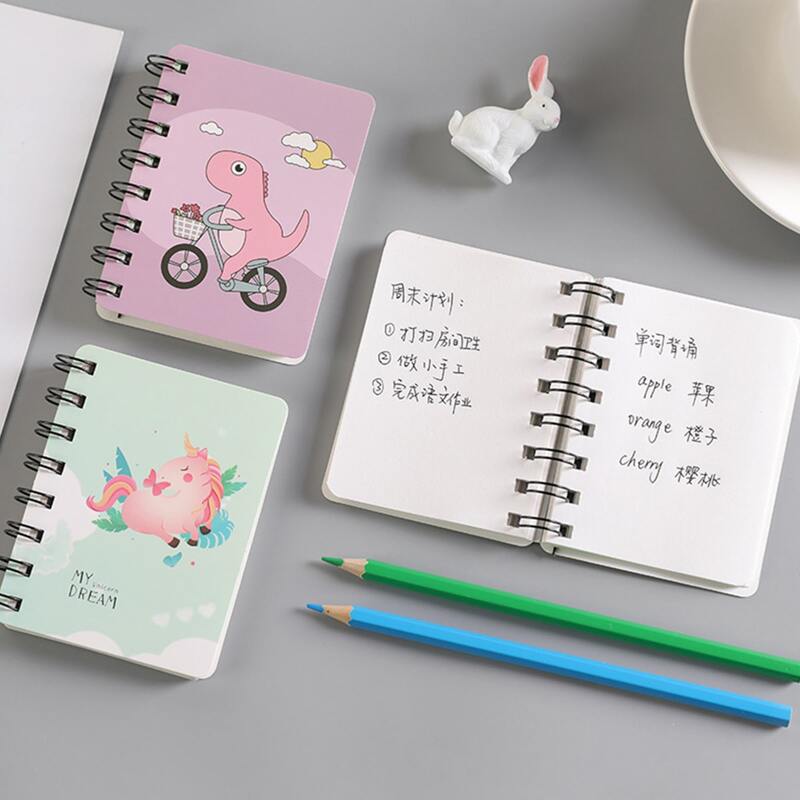

1pc Cartoon Cover Random Coil Notebook, Multicolor