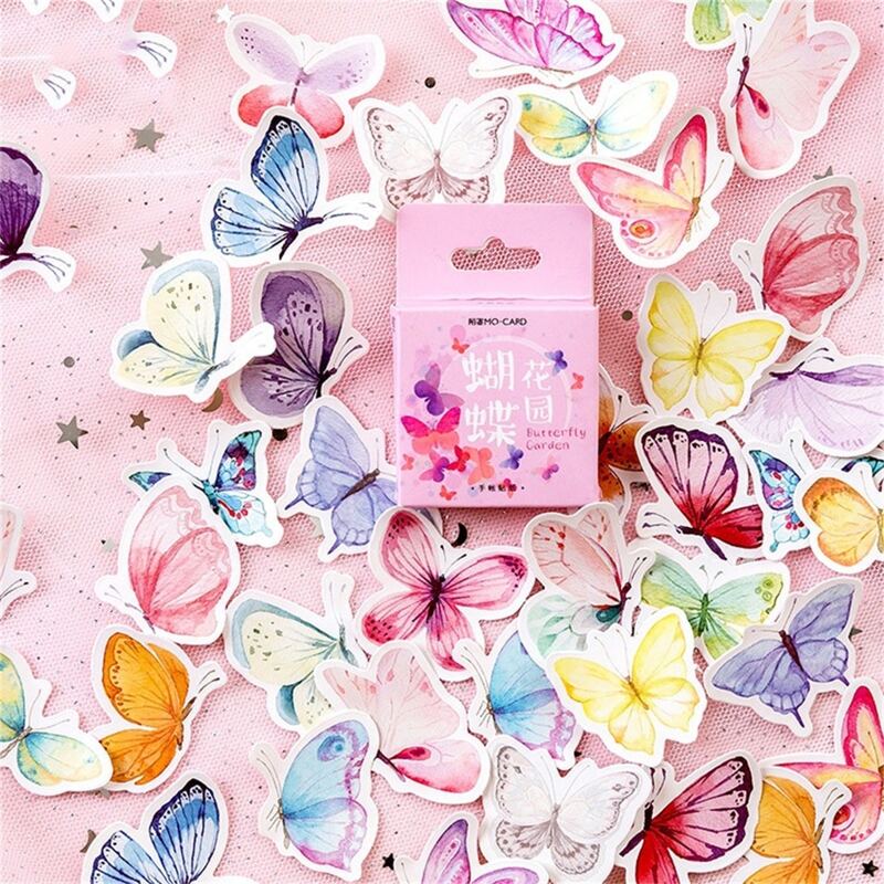 

46pcs Butterfly Sticker, Multicolor