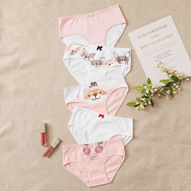 

5pack Cartoon Graphic Panty Set, Multicolor