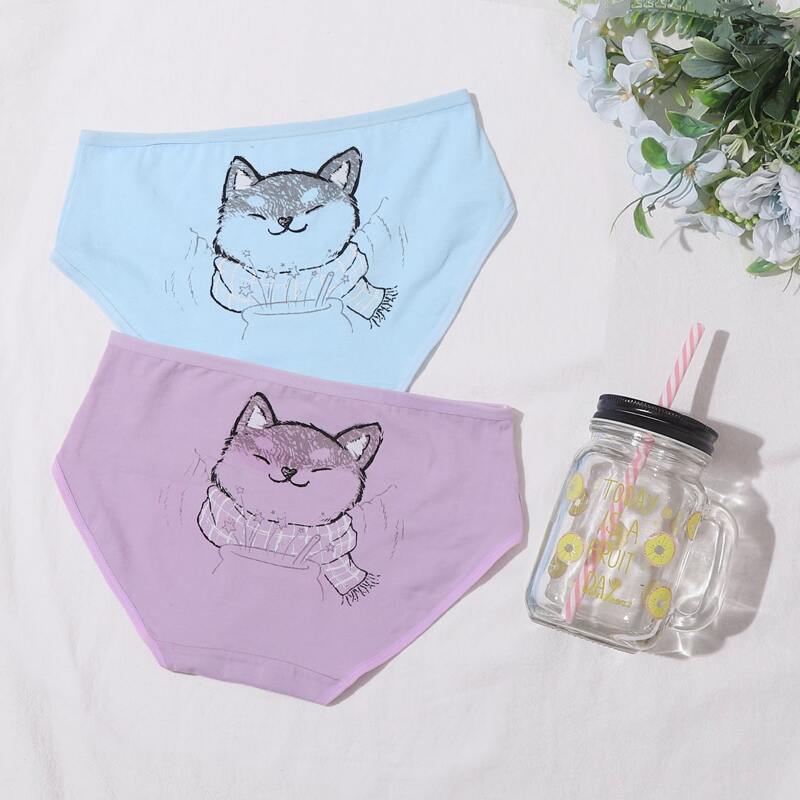 

2pack Cartoon Graphic Panty Set, Multicolor