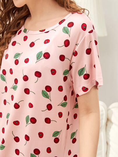 CottageSlumber Allover Cherry Print Pajama Night Dress view 4