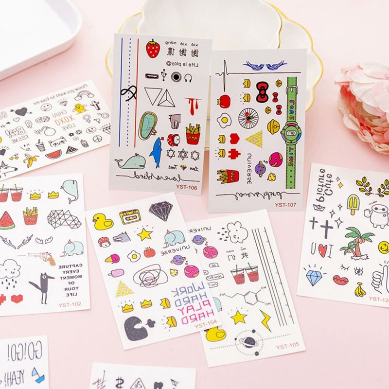 

5sheets Cartoon Graphic Random Sticker, Multicolor