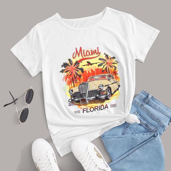 

Letter Graphic Short Sleeve Tee, White